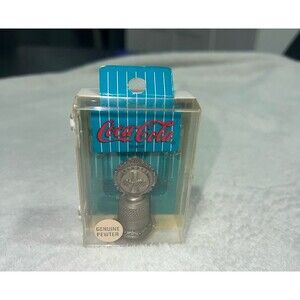 Vintage, pewter coca-cola thimble